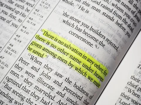 Acts chapter 4 verse 12 Stock Photos