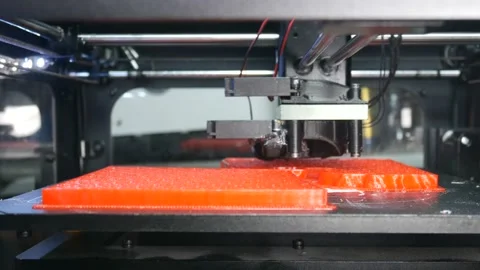 Actual 3d printer operation Video stock 89658348