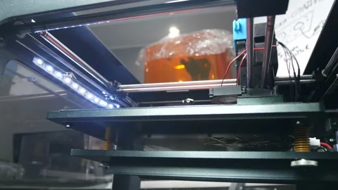 Actual 3d printer in the process of modeling Video stock 89905622