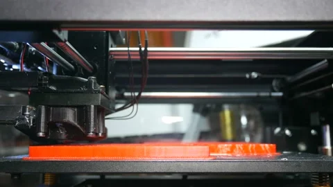 Actual 3d printer in the workflow 動画素材 89657712