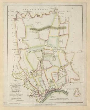 An Actual SURVEY and PLAN, of the PROCESSIONAL BOUNDARIES, of the PARISH o... 스톡 사진