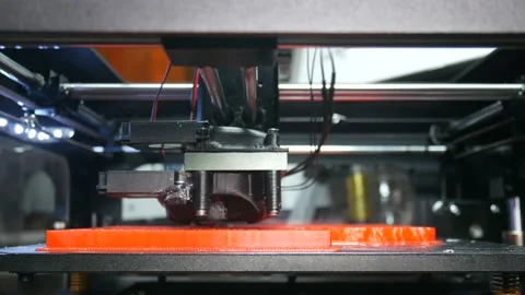 Actual work 3d printer above model 動画素材 89938803