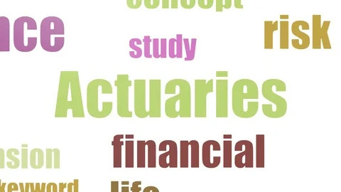Actuaries Tagcloud Animated Isolated Stock-Footage 103092974