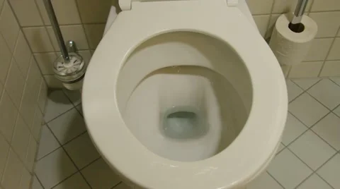 Actuate flushing toilets Stock Footage 50099199