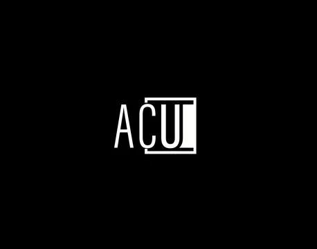 ACU Logo and Graphics Design, Modern and Sleek Vector Art and Icons isolate.. Stock Illustration