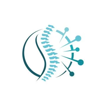 Acupuncture logo design vector. Alternative therapy sign, Chinese medicine an Stock Illustration