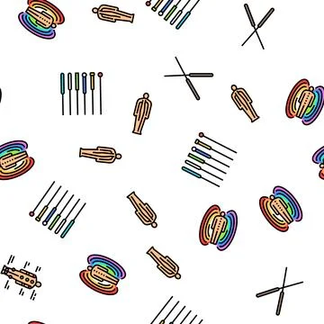 Acupuncture massage therapy seamless pattern vector Illustrazione stock