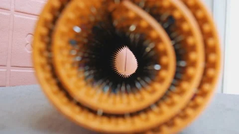 Acupuncture mat for the whole body. Sharp iron needles on a rubber sheet Stock Footage 223399622