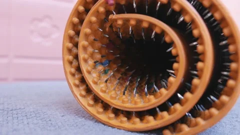 Acupuncture mat for the whole body. Sharp iron needles on a rubber sheet Stock Footage 236856883