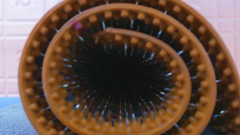 Acupuncture mat for the whole body. Sharp iron needles on a rubber sheet Stock Footage 237117147