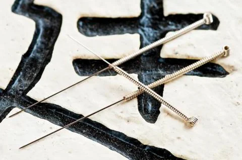 Acupuncture needle Stock-Fotos