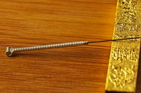 Acupuncture needle Stock Photos