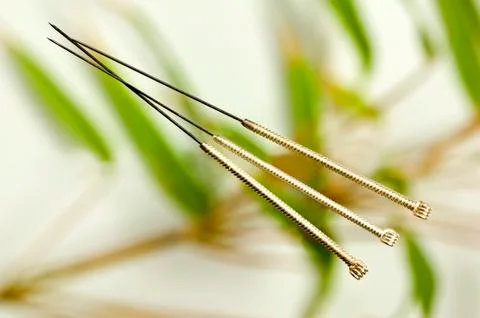 Acupuncture needle Stock Photos
