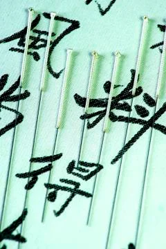 Acupuncture needle Stock Photos