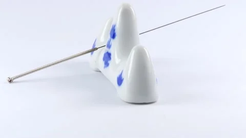 acupuncture needle on a turn table | Stock Video | Pond5