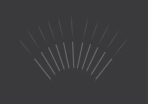 Acupuncture needles Stock Illustration