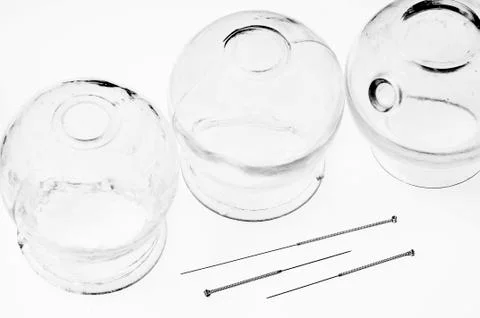 Acupuncture needles Stock Photos