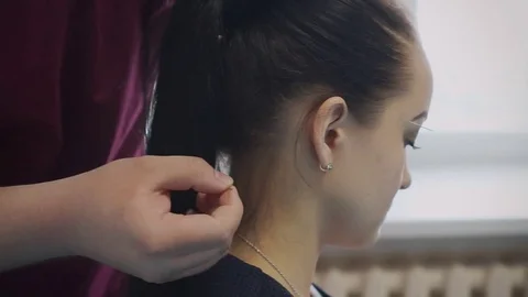 Acupuncture of the occiput. Stock Footage 81415964