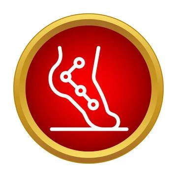 Acupuncture points on foot alternative therapy icon Stock Illustration