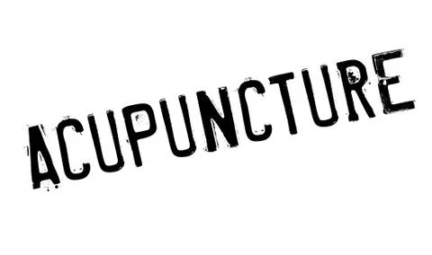 Acupuncture rubber stamp Stock Illustration