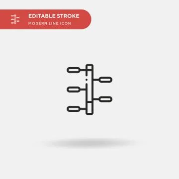 Acupuncture Simple vector icon. Illustration symbol design template for web m Stock Illustration