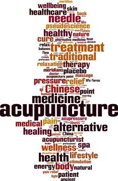 Acupuncture word cloud Stock Illustration