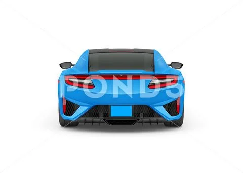 Acura NSX Car Mockup Back View PSD Template