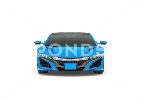 Acura NSX Car Mockup Front View PSD Template