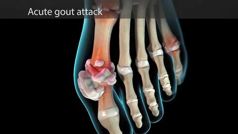 Acute gout atack Stock Illustration