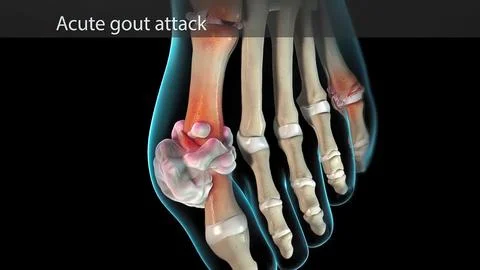 Acute gout atack Stock Illustration
