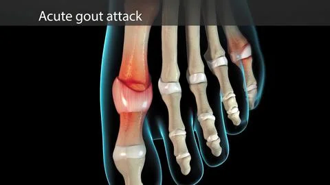 Acute gout atack Stock Illustration