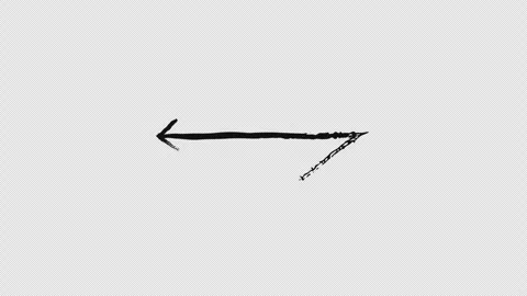 Acute left arrows in descending size grunge doodle animation Stock Footage 329761328