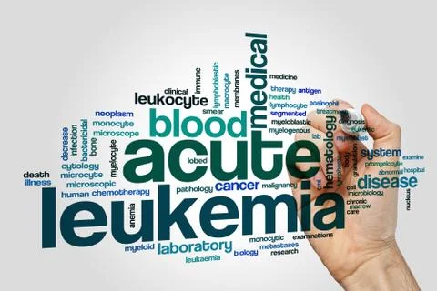 Acute leukemia word cloud Stock Illustration