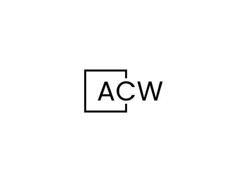 ACW letter initial logo design vector illustration Illustrazione stock