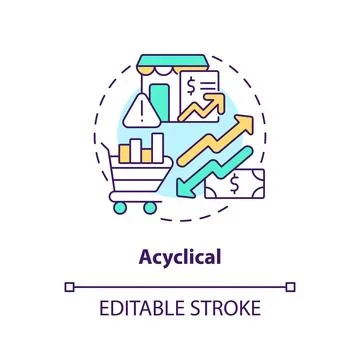 Acyclical concept icon Illustrazione stock