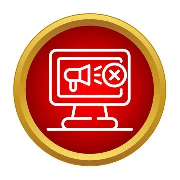 Ad blocking concept preventing unwanted digital marketing Illustrazione stock