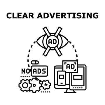 Ad blocking concept protecting user experience Stock Illustration
