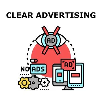 Ad blocking concept protecting user experience Stock Illustration