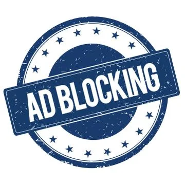 AD BLOCKING stamp sign Stock Illustration
