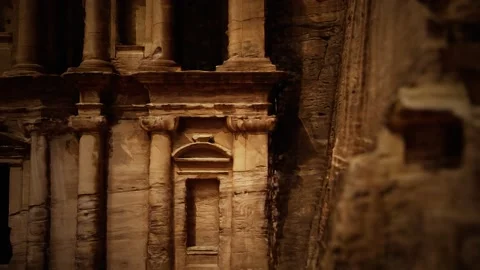Ad Dayr Monastery Petra one of the New Sewen Wonders of the World Stock Footage 142697530