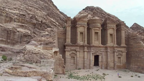 Ad Deir or the Monastery in the ancient city of Petra, Jordan Video stock 112615454