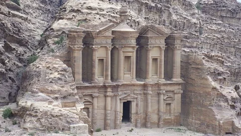 Ad Deir or the Monastery, ancient city of Petra, Jordan Stock Footage 112622506