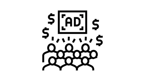 Ad exchange line icon animation 스톡 동영상 164915769