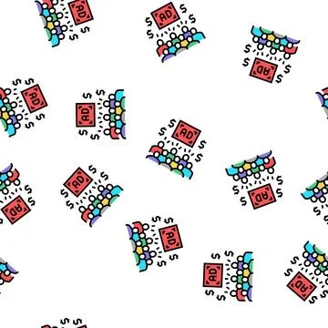 Ad exchange vector seamless pattern 库存插图