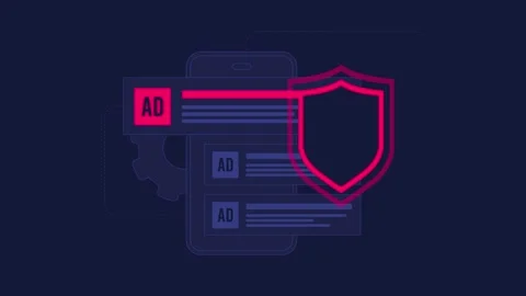 Ad Fraud Detection Animation - Mobile UI displays malware ads. Stock Footage 335262852