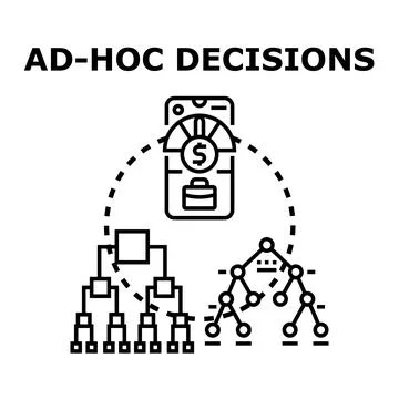 Ad hoc decisions concept vector illustration 库存插图