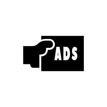 Ad icon. flat design Stock Illustration