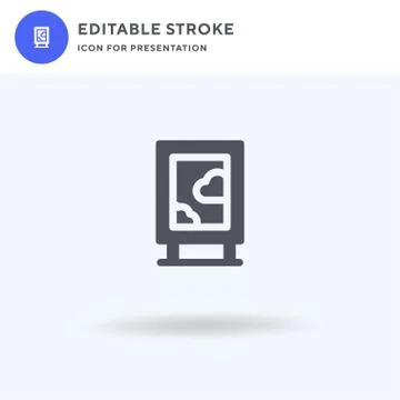 Ad icon vector, filled flat sign, solid pictogram isolated on white, logo Stock Illustration