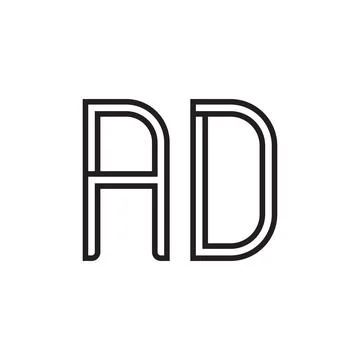 Ad initial letter vector logo icon Stock Illustration