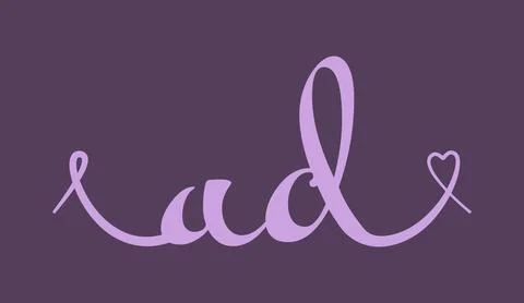AD initial wedding monogram calligraphy vector illustration. Hand drawn let.. Stock Illustration